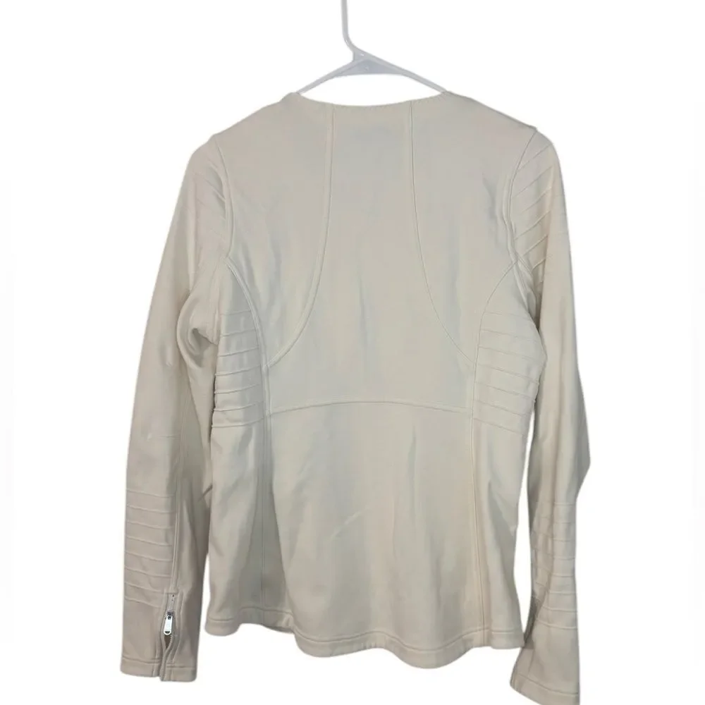 Athleta Moto Jacket In Cream • Size M •